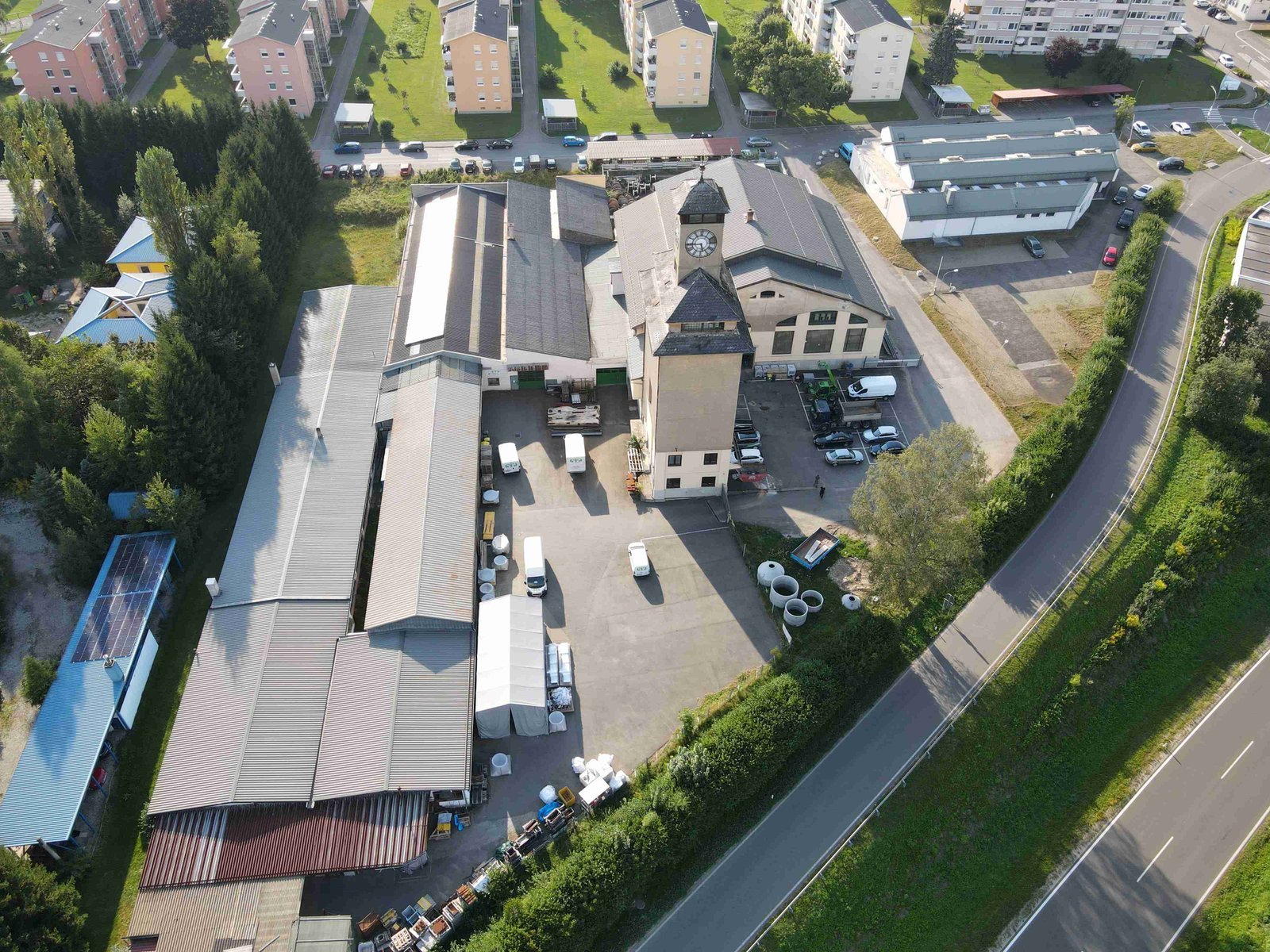 Luftaufnahme des Pulverturm-Areals